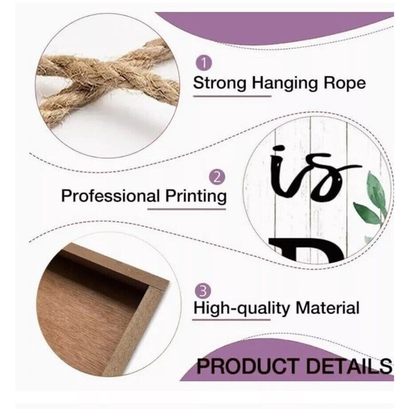 He is Risen Easter Wooden Vertical Porch Sign 8”x 48” Easter Cross New!! - Picture 7 of 8